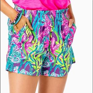 Lilly Pulitzer DALCI STRETCH SHORT “Party All the Tide” pigment purple pull on